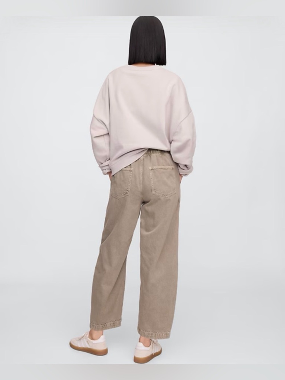 Gap MidRise Super-soft Pull-On Barrel Jeans Baggy Skater Summer NEW Streetwear - Picture 4 of 5